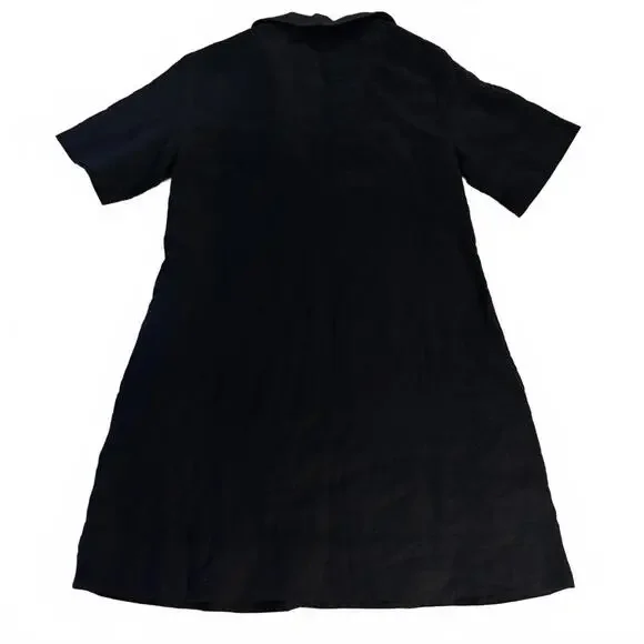 J. Crew Women's Tunic Shirt-Dress Short Sleeve 100% Linen Black XS NWT Preppy - Picture 7 of 7